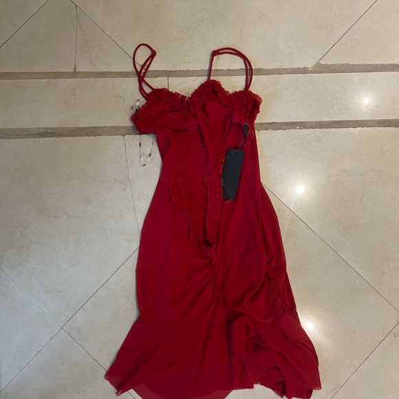 Jaded London Scarlett Red Mini Fatale Dress - Picture 2 of 4